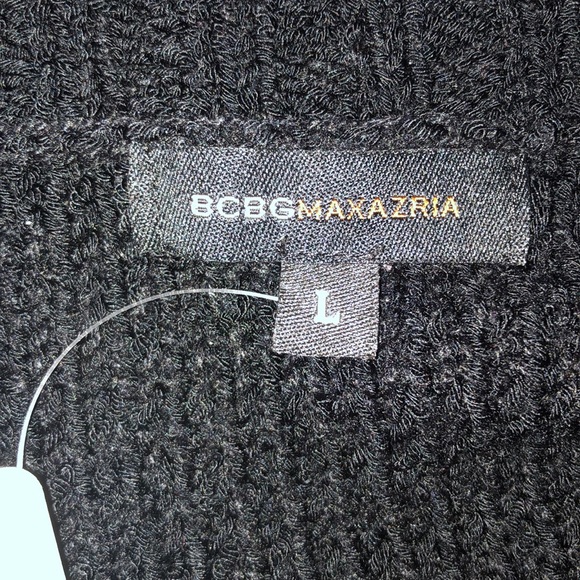 BCBGMAXAZRIA Black Sweater Dress L - Picture 5 of 6
